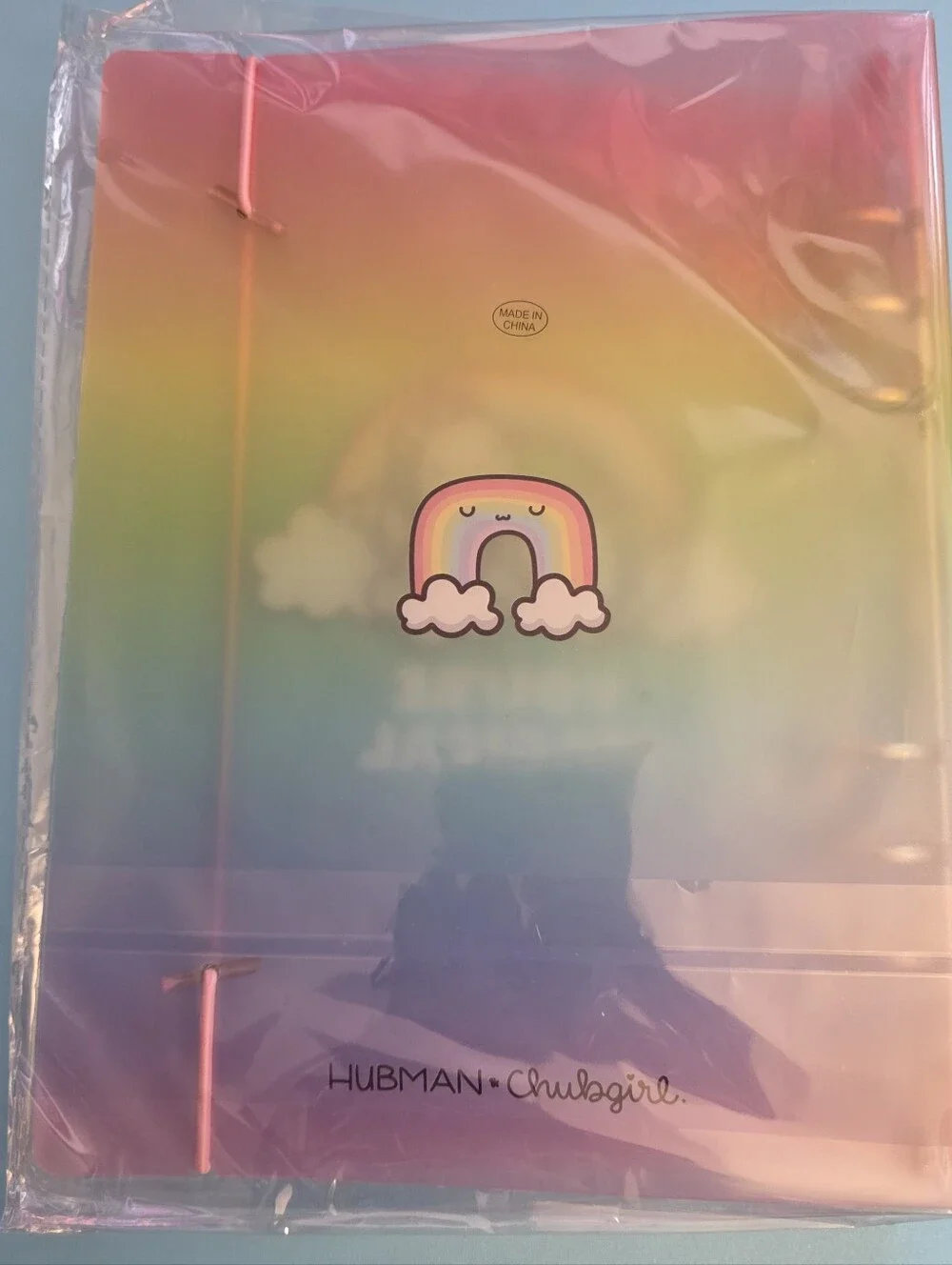 NEW Hubman & Chubgirl Rainbows & Unicorns Binder
